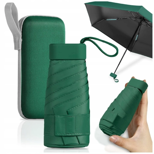 PARASOL MINI SKŁADANY MANUALNY PARASOLKA MAŁA KOMPAKTOWY KIESZONKOWY ETUI
