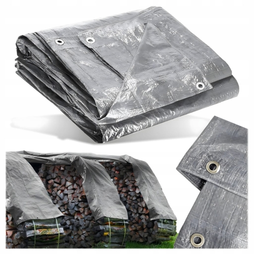 Plandeka wodoodporna do drewna uniwersalna Mrozoodporna 60 g/m2 4 x 5m