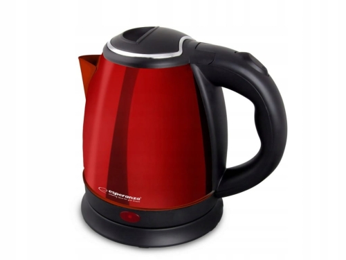 Czajnik elektryczny 1l czerwony 1350W stal nierdzewna tworzywo sztuczne