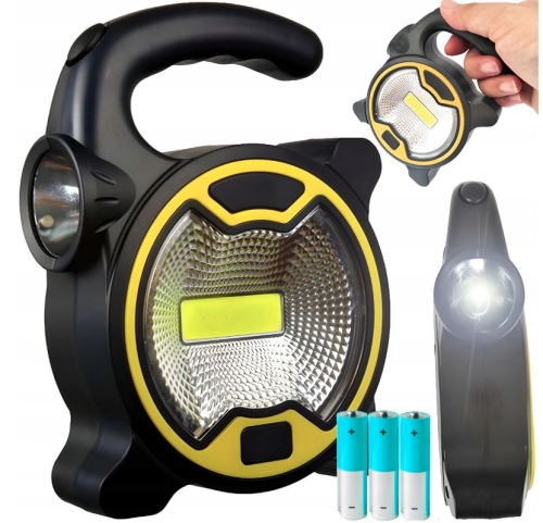 MOCNA LAMPA LATARKA WARSZTATOWA LED COB Z UCHWYTEM