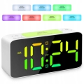 Zegar ELEKTRONICZNY RGB stołowy Renew Force biały 16,5cm