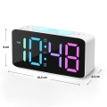 Zegar ELEKTRONICZNY RGB stołowy Renew Force biały 16,5cm