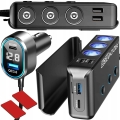 Rozdzielacz Samochodowy Gniazda Zapalniczki 12-24V 4xUSB 3.0QC 2xUSB-C 264W