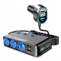 Rozdzielacz Samochodowy Gniazda Zapalniczki 12-24V 4xUSB 3.0QC 2xUSB-C 264W