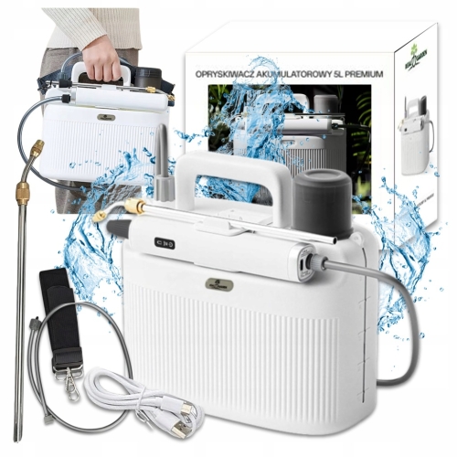 Opryskiwacz Ogrodowy Elektryczny 2200 Mah Akumulatorowy Ciśnieniowy 5L
