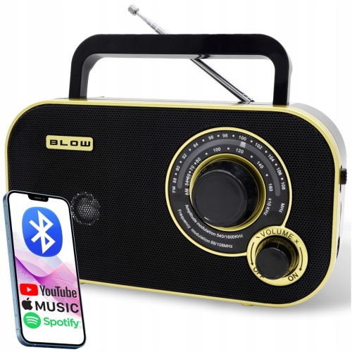 RADIO ANALOGOWE PRZENOŚNE KUCHENNE SIECIOWO-BATERYJNE FM AM BLUETOOTH
