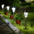 Zestaw Lamp Lampy Ogrodowe Solarne Wbijane Wodoodporne 41cm Zewnętrzne 6szt