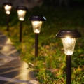 Zestaw Lamp Lampy Ogrodowe Solarne Wbijane Wodoodporne 41cm Zewnętrzne 6szt