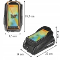 TORBA SAKWA NA ROWER WODOODPORNA UCHWYT CASE TELEFON DOTYKOWA POKROWIEC