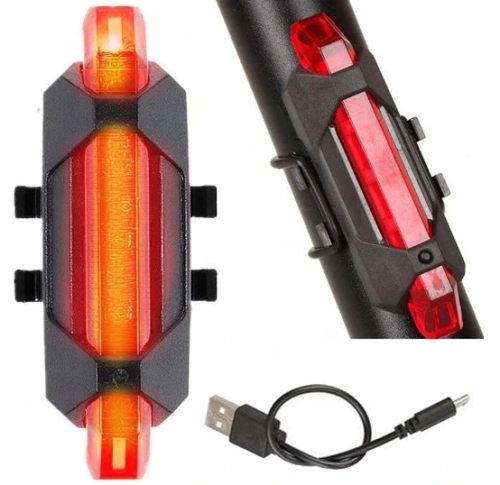 LAMPKA ROWEROWA TYLNA USB
