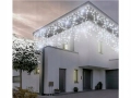 LAMPKI OGRODOWE SOPLE ENERGOOSZCZĘDNE KURTYNA 300 LED BIAŁE 13,5 METRA