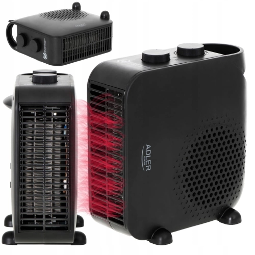 Termowentylator farelka termostat regulacja 2000 W grzejnik elektryczny