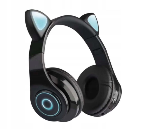 SŁUCHAWKI BLUETOOTH NAUSZNE KOCIE USZY PREZENT DLA DZIECKA DZIEWCZYNKI