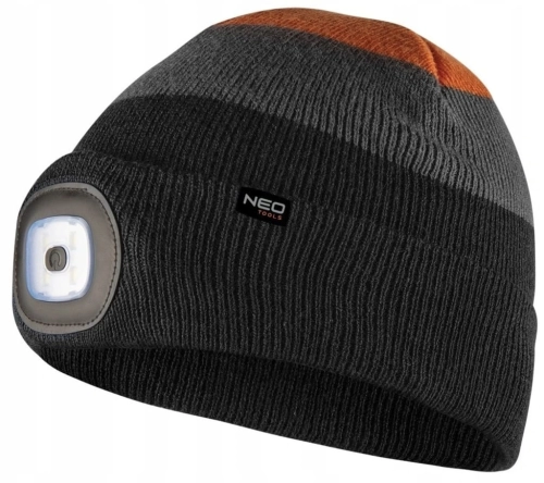 Latarka czołowa Led Czapka z latarką Neo Tools rozmiar uniwersalny USB