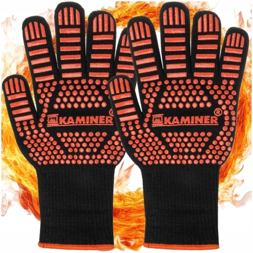 Rękawice do Grilla Kuchenne Ognioodporne Piekarnika Ogniska Żaroodporne