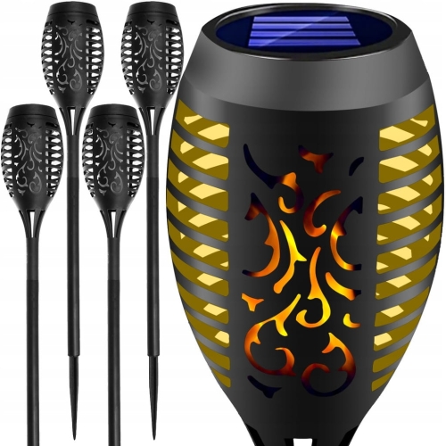 Lampa Solarna Pochodnia LED Efekt Płomień Ogień Płomienia Ogrodowa 8 szt