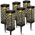 LAMPA SOLARNA OGRODOWA WBIJANA LED SŁUPEK LAMPION HALOGEN 6SZT. 29CM